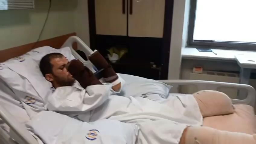 رزمنده 22 ساله جانباز پای لانچر